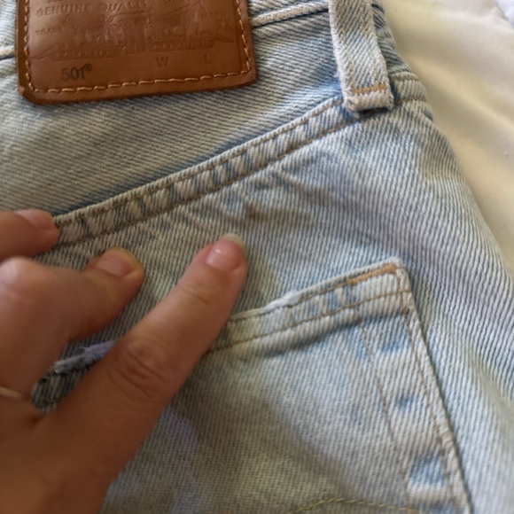 Denim High-Waisted Women Shorts 501 Levi’s 27 - Picture 6 of 6